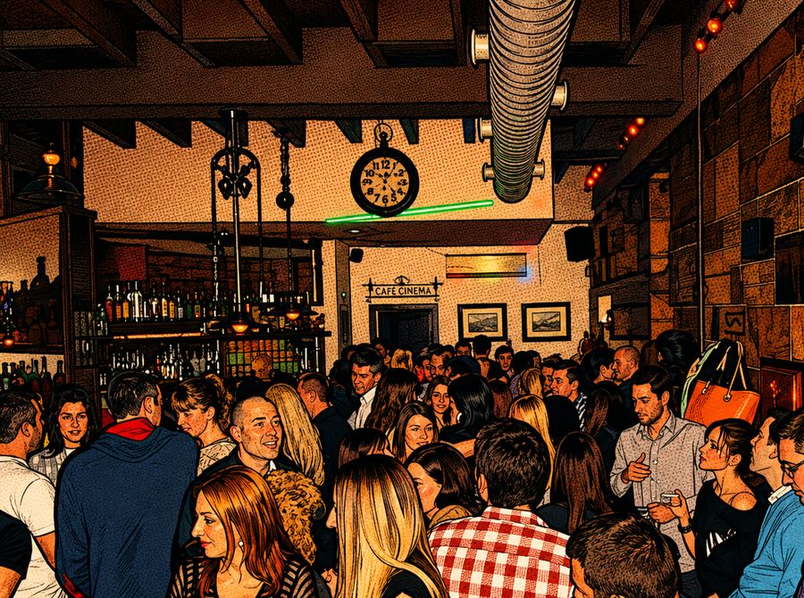 Gosti i druženje — puna sala Cafe Cinema